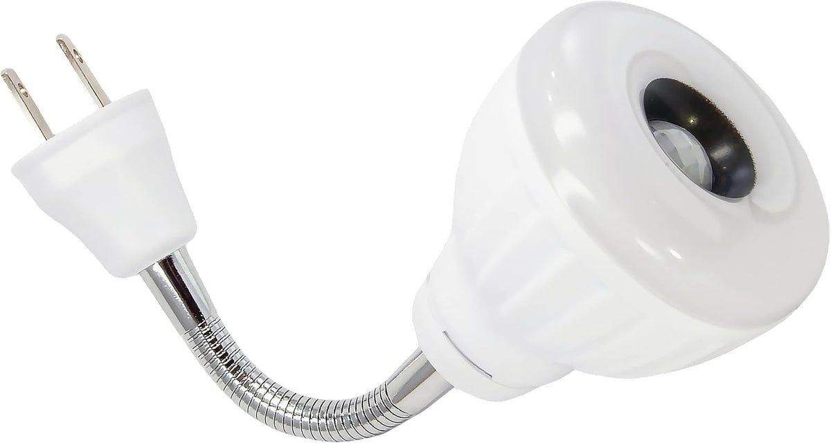 LED Motion-Activated Sensor Dusk To Dawn PIR Night Light AC Outlet Directional Flexible Rotatable 360 Socket Plug-in Wall Stairs Lamp Indoor Closet Cabinet Toilet Garage Ceiling Basement (5W 3000K)