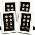 Pin Display Case, Enamel Pin Collection Display with Deep Shadow Box Picture Frame with True Glass or DIY Craft Shadowbox for Shells/Flowers, Hanging or Tabletop Display (White, 4P 4*6)