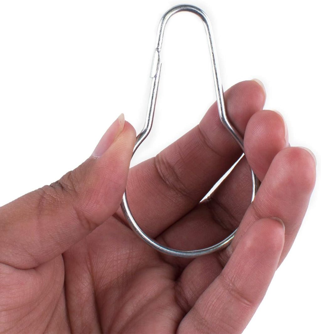 Super Z Outlet Silver Metal Shower Curtain Style Hanging Clip Chain Hooks Sorting & Organizing (50 Pieces)