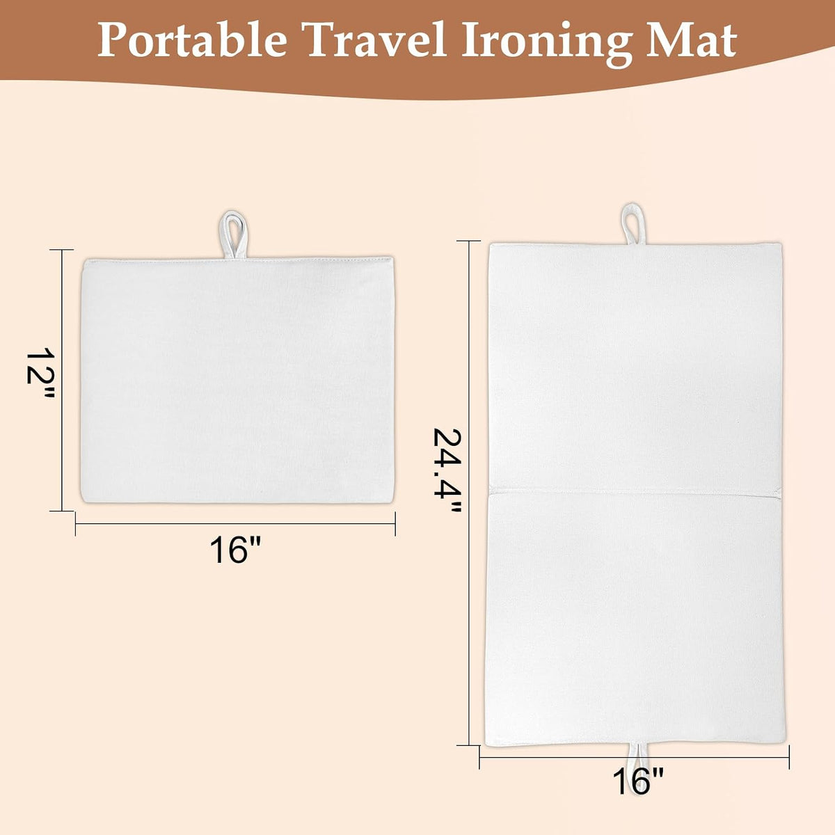 Small Ironing Mat Foldable for Tabletop, Washer, Bed, 24x16 Inch