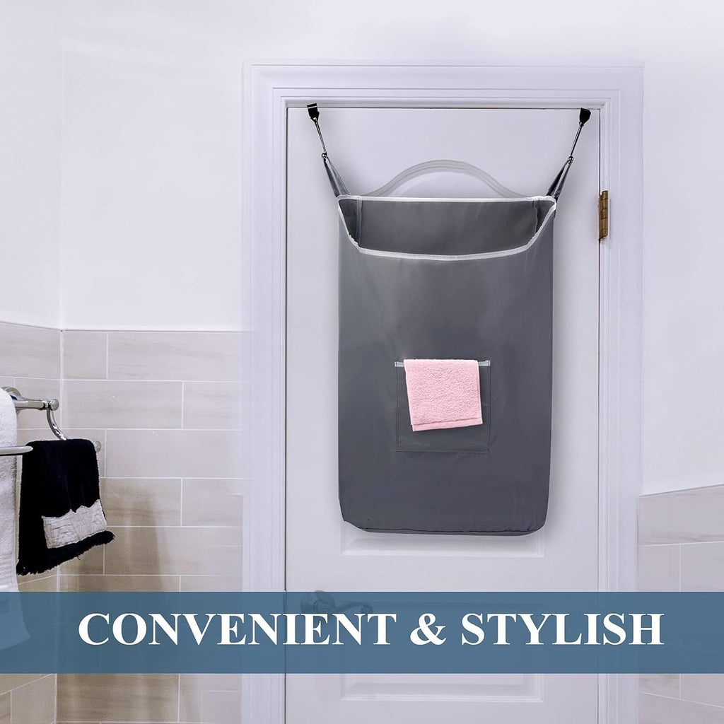 TFLC X-Large Hanging Laundry Hamper bag, 20x3.75x31", Gray-XL