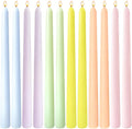 Pastel Unscented Taper Candles for Spring Easter Home Table Decor