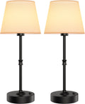 EppieBasic Cordless Table Lamp Rechargeable: Fast Charging & Long Lasting - 2700K Warm Light Small Vintage Brass Bedside Lamps - Dinning Living Room Bedroom - 2 Pack