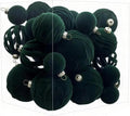 36Pcs Velvet Shatterproof Christmas ball Ornaments Set(Dark Green)
