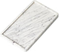 Cork & Mill Marble Tray for Bathroom Vanity, White, Large 13 x 7.5 Inch