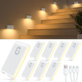 WILLED Rechargeable Night Light,Warm White Motion Sensor Stair Light Indoor
