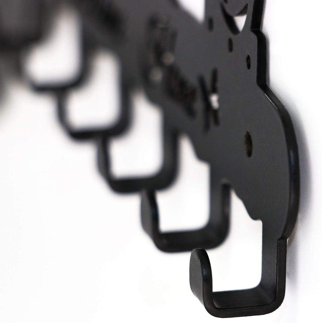 Deveosa Cute Small Metal Black Modern Entryway Hanging Key Hanger Rack Ring Keychain Holder On Wall Art Mount for Home Decor House Decorative Hooks