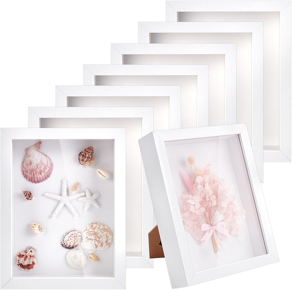 8 Pack 6x8 Inch Shadow Box Picture Frame, 3D Frames Shadow Box