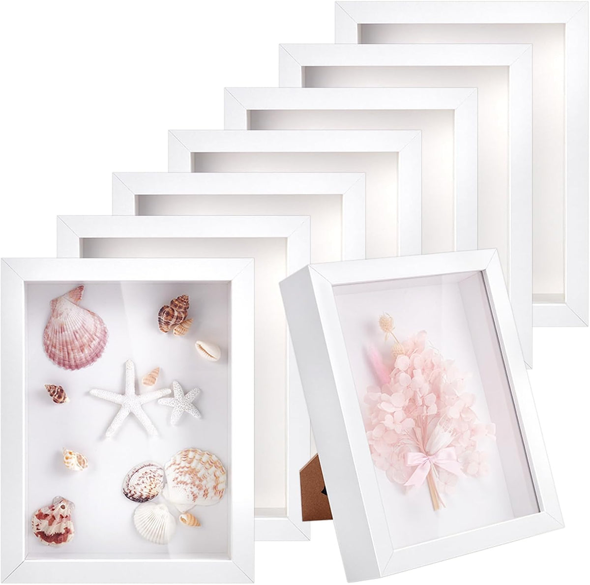 8 Pack 6x8 Inch Shadow Box Picture Frame, 3D Frames Shadow Box