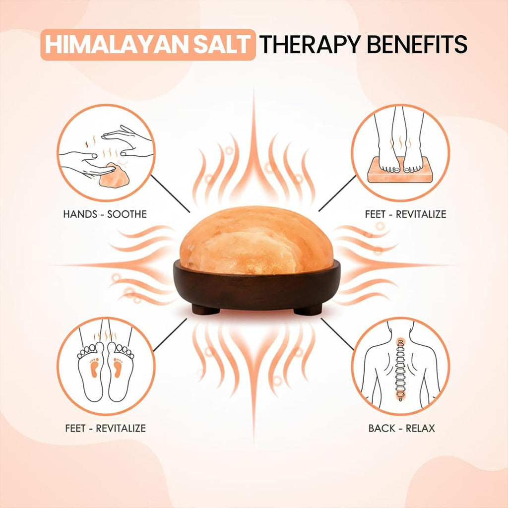 Himalayan Salt Lamp, Dome Shape, for Home Spa Relaxation