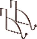 Hotop 2 Pcs Metal Over The Door Hooks, Clothes Hanger, Bronze