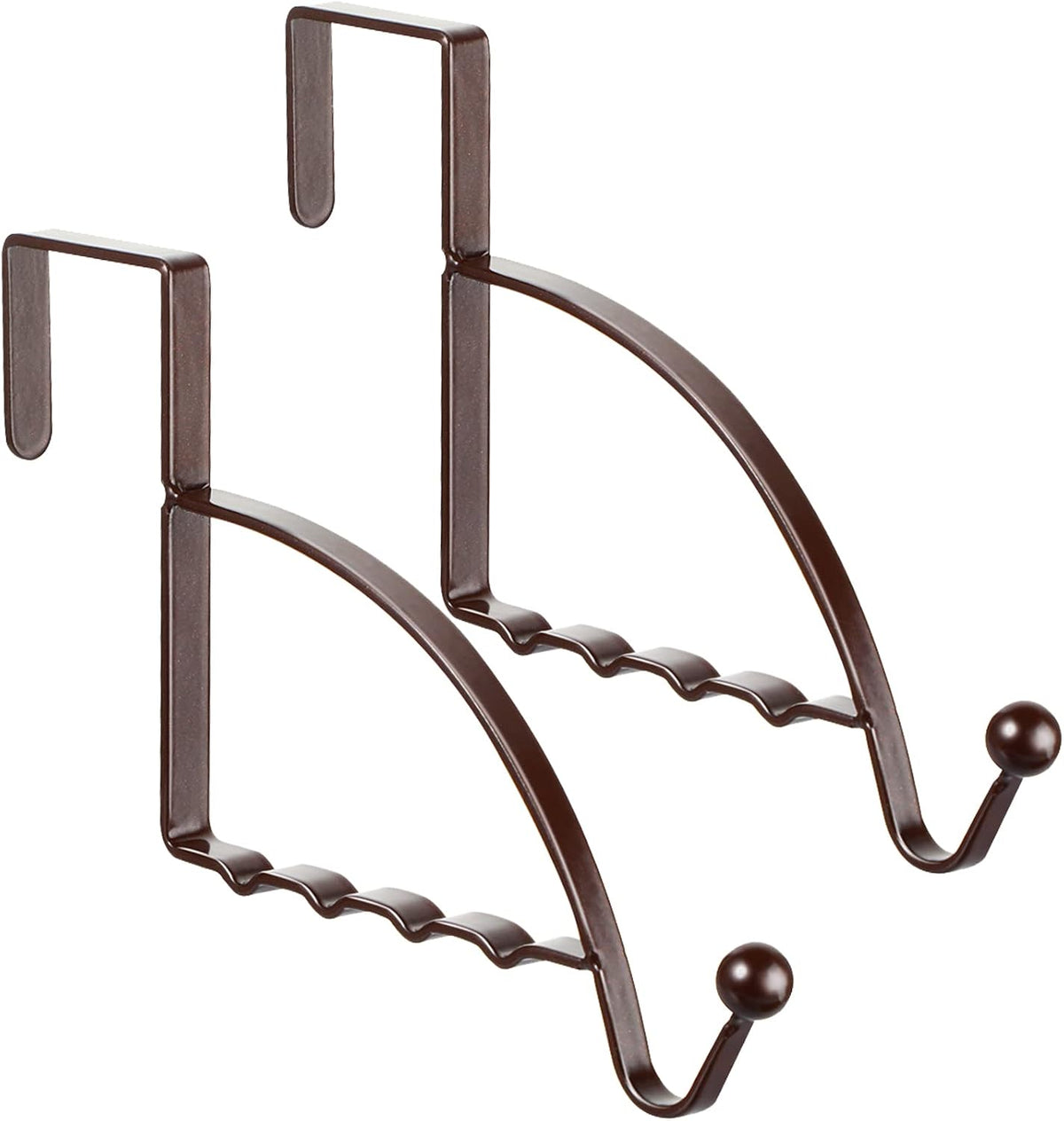 Hotop 2 Pcs Metal Over The Door Hooks, Clothes Hanger, Bronze