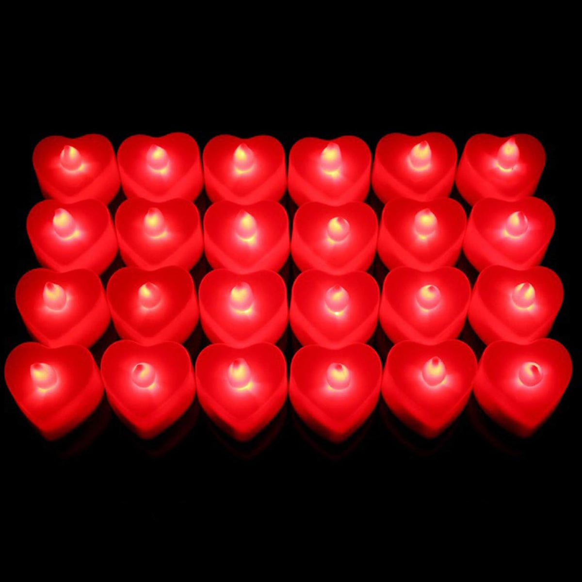 LED Tea Lights, Pack of 24, Flameless Flickering Candle Lights and Decorations for Wedding, Valentine's Day, Marriage Proposal, Party, Festival Celebration