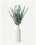 Faux Eucalyptus Stems in Ceramic Vase for Bathroom Counter Decor Artificial Eucalyptus Stems Decor for Coffee Table Fake Greenery Plants for Farmhouse Dining Table Centerpiece
