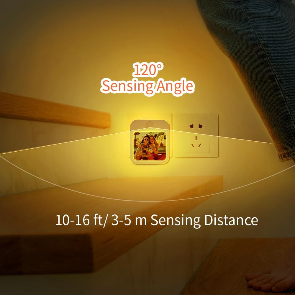 PYD Life 10 Pack Sublimation LED Night Lights Blanks Plug in Motion Sensor