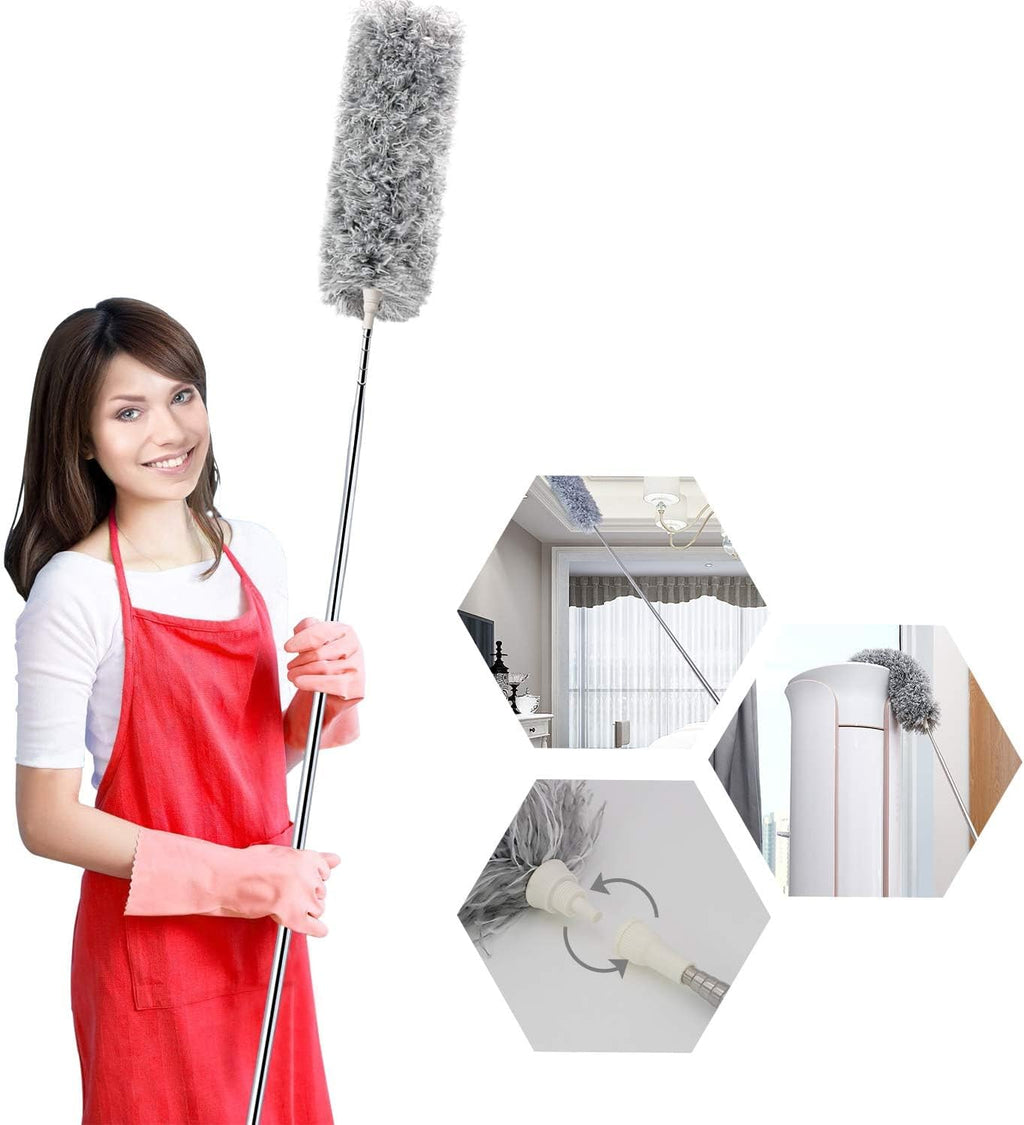 UIMO Microfiber Ceiling Fan Cleaner with 30–100" Telescopic Pole