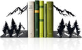 Matte Black Decorative Metal Mountain Bookends, Modern Aesthetic Decor for Home Office, Library or Studio Shelves, Unique Gift for Book Lovers