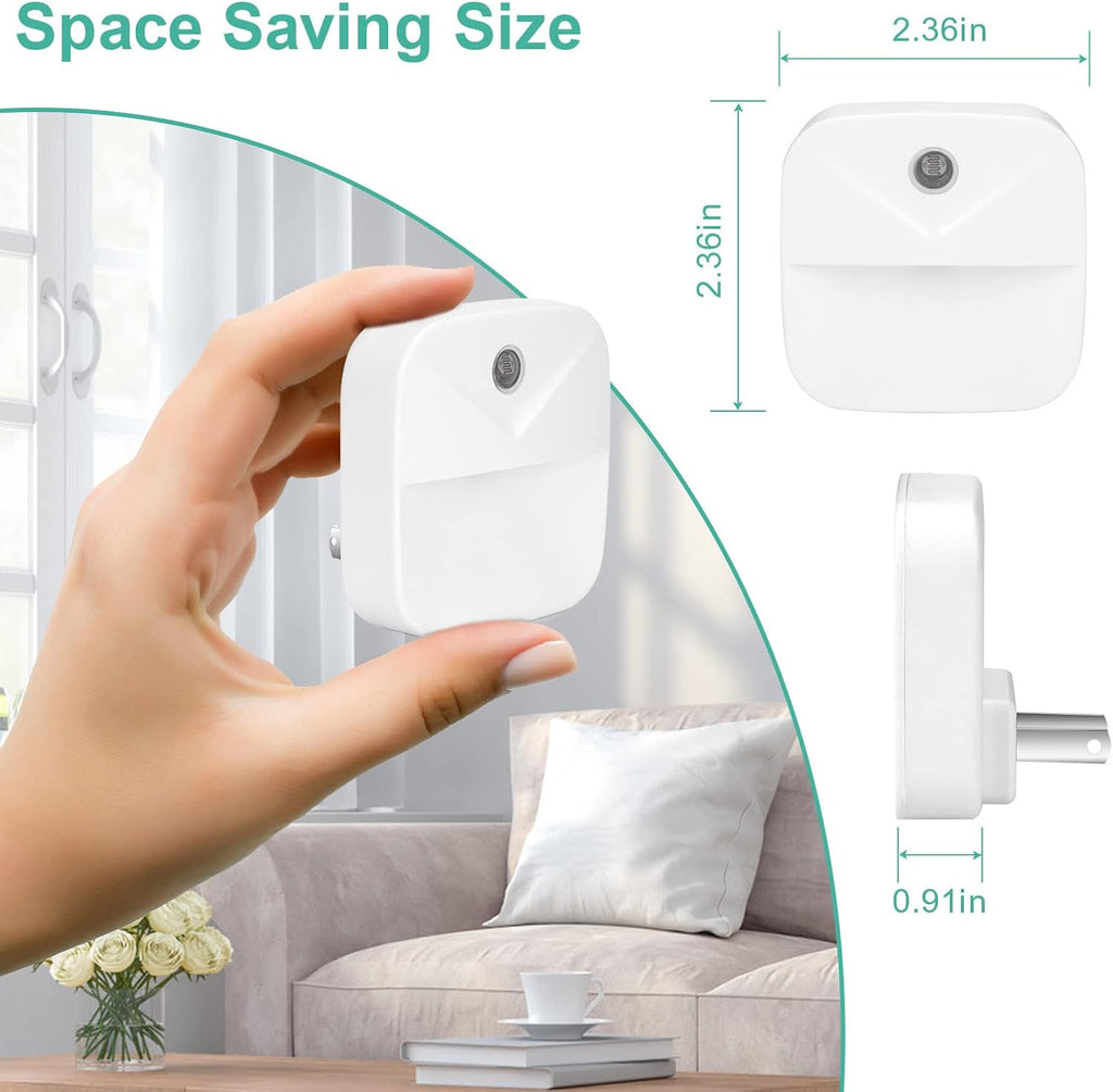 6 Pack Night Light, Night Lights Plug into, Warm LED Nightlights