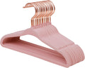 ManGotree Baby Velvet Hangers with Swivel Rose Gold Hook 15 Pack Light Pink