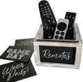 Remote Control Holder- Rustic TV Remote Holder - Remote Caddy Farmhouse Decor- House Warming Gifts - New House Essentials- Tv Stand Decor - Bedside Remote Control Holder - Remote Holder For Table