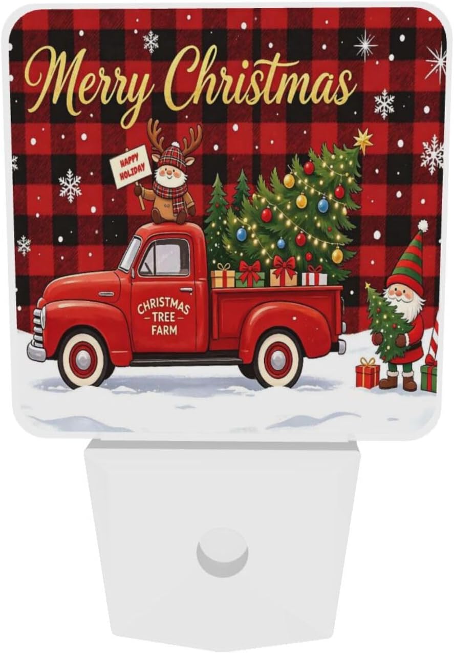 Christmas Red Turck LED Plug-in Night Light 2-Pack for Corridors