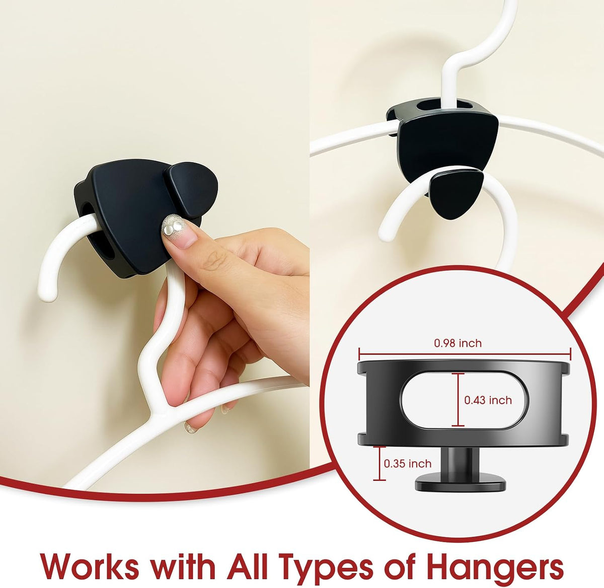 Space Saving Hanger Hooks 70Pcs, Upgrade Heavy Duty Hangers Connector Hooks