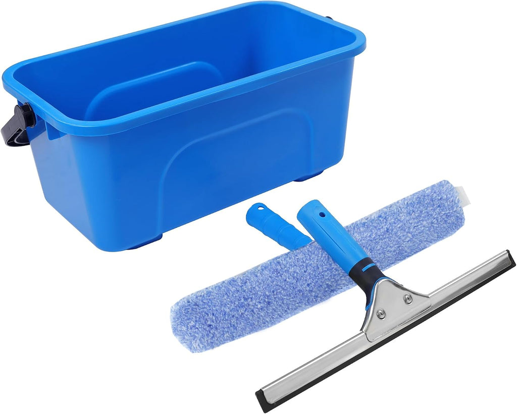 Window Cleaning Kit with Bucket,Squeegee for Window Cleaning