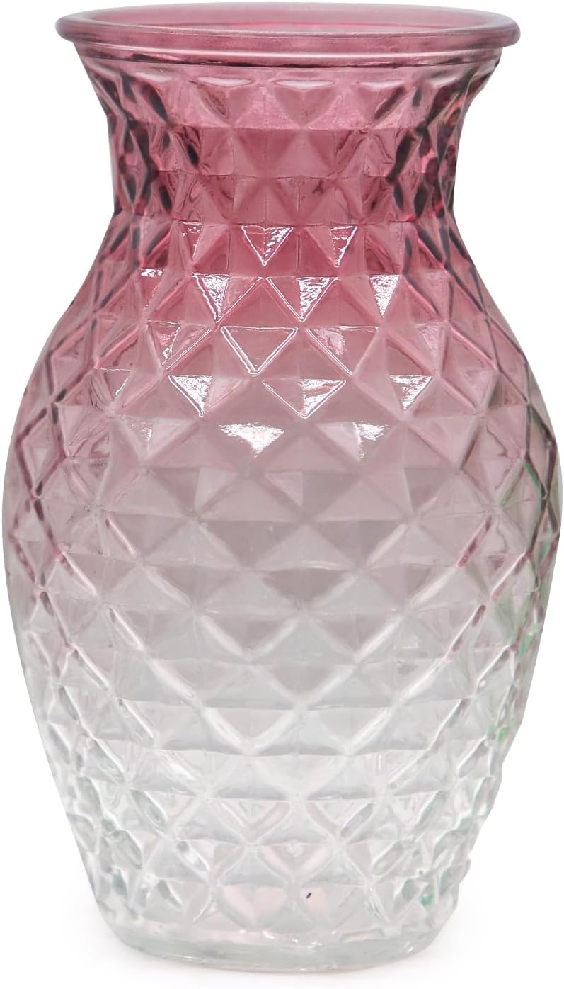Vase for Flowers Small Glass Vases for Home Decor Table Centerpieces Living Room Bedroom Bookshelf Kitchen Modern Office Wedding Decoration Vintage Flower Vases Red White