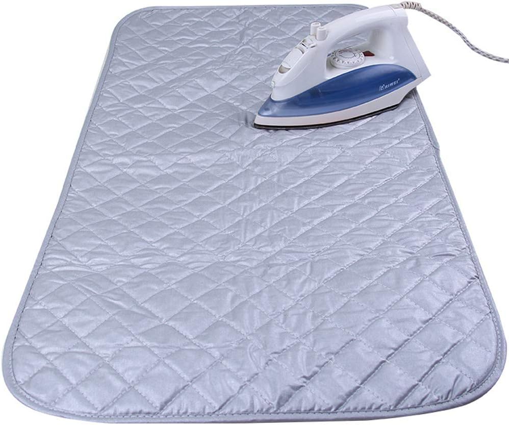 Kaxich Foldable Magnetic Ironing Mat Washer Dryer Heat-Resistant Ironing Pad Blanket Thick Portable Ironing Board Cover for Table, Travel and Flat Surface 33"X 19"