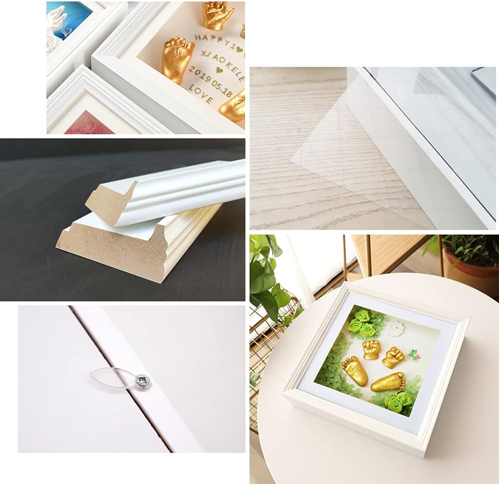 10x10 Shadow Box Frame, 3D Display Case, White, 2" Depth