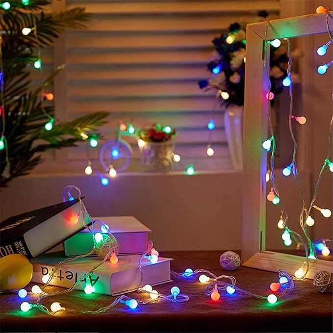 LED Globe String Lights, 33ft 100 LED Connectable Easter String Lights with 8 Modes, Waterproof Easter Fairy Lights for Indoor Outdoor, Party, Wedding, Bedroom, Easter Decorations- Multicolor
