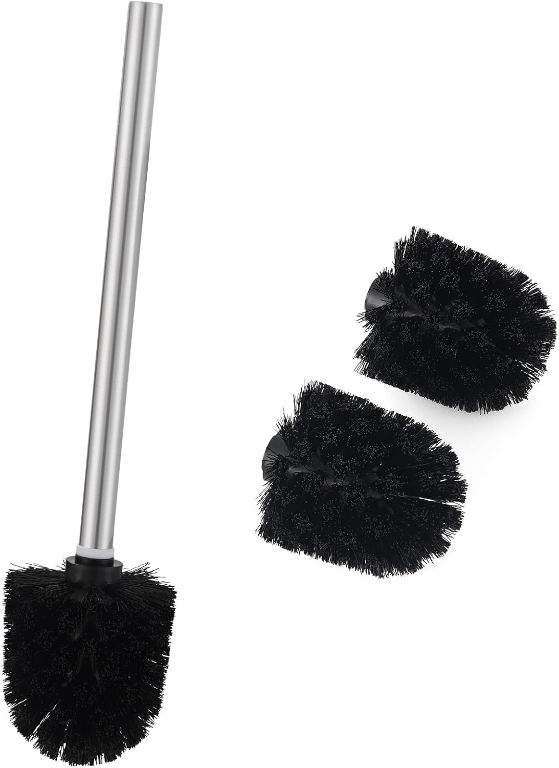 Angle Simple Toilet Brushes Refills, Black Toilet Bowl Scrubber Head 3 PCS