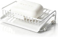 Self Draining Soap Dish for Shower Bar Soap Holder Soap Saver, White