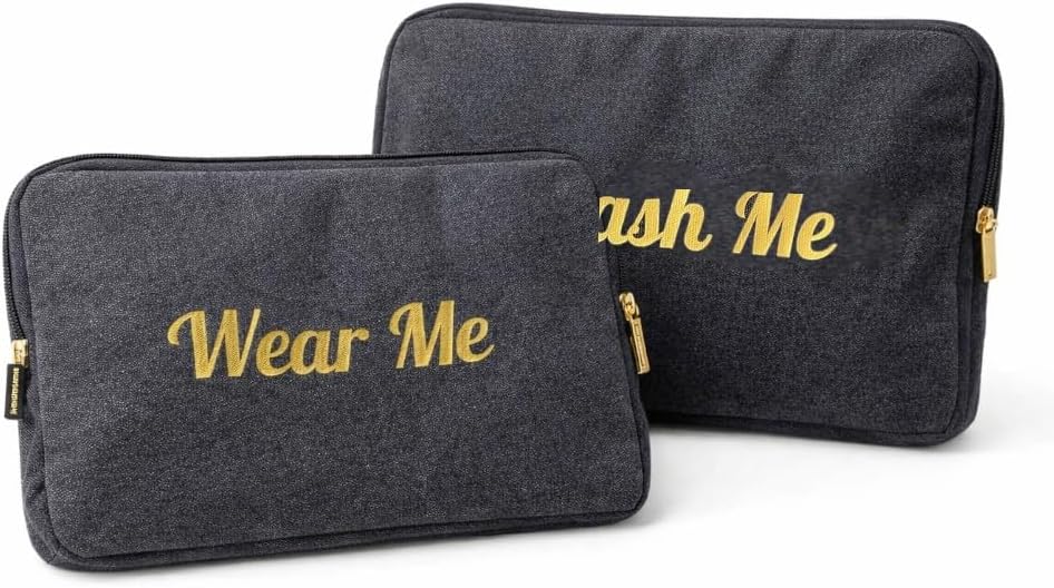 Travel Fanatics Wear Me Wash Me Travel Laundry Bag - 2-Sided Clean and Dirty Clothes Organizer Pouch for Suitcase, Carry-On and Trips