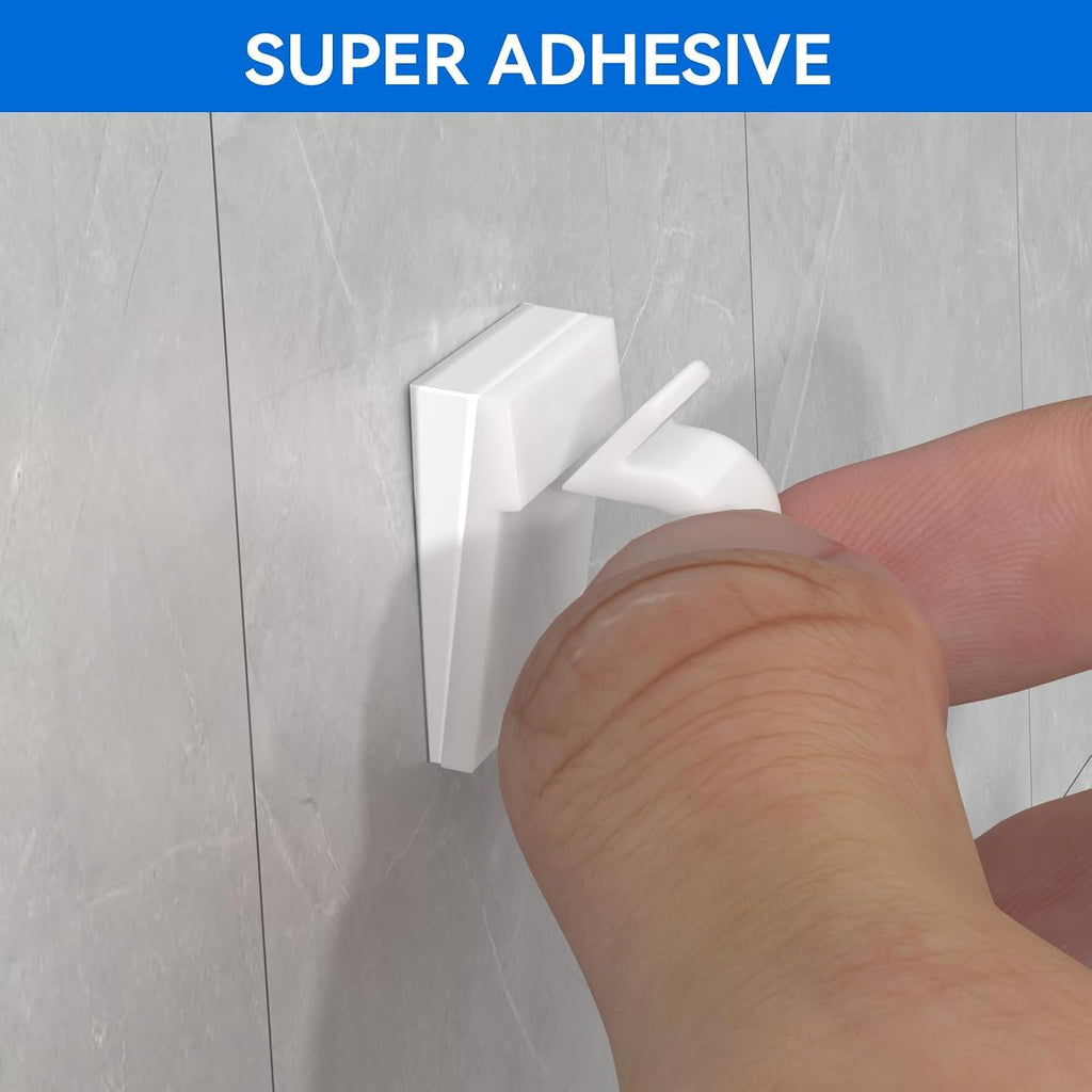 50Pack Adhesive Cable Clips, Wire Holders for Desk Wall Car, White