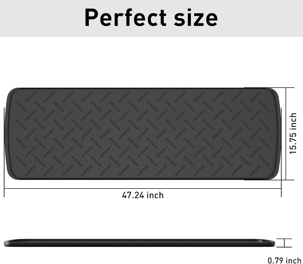Extra Large Boot Trays Heavy Duty Rubber Mat with Lip,Waterproof Shoe Mat Tray for Entryway Shoe Tray Multi-Purpose for Indoor or Outdoor 47.24×15.75in