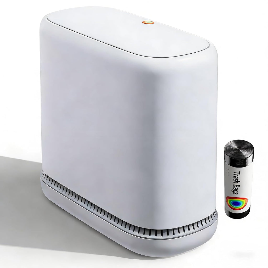 CTIME Small Bathroom Trash Can with Lid, Odor Control Garbage Can, 3 Gal