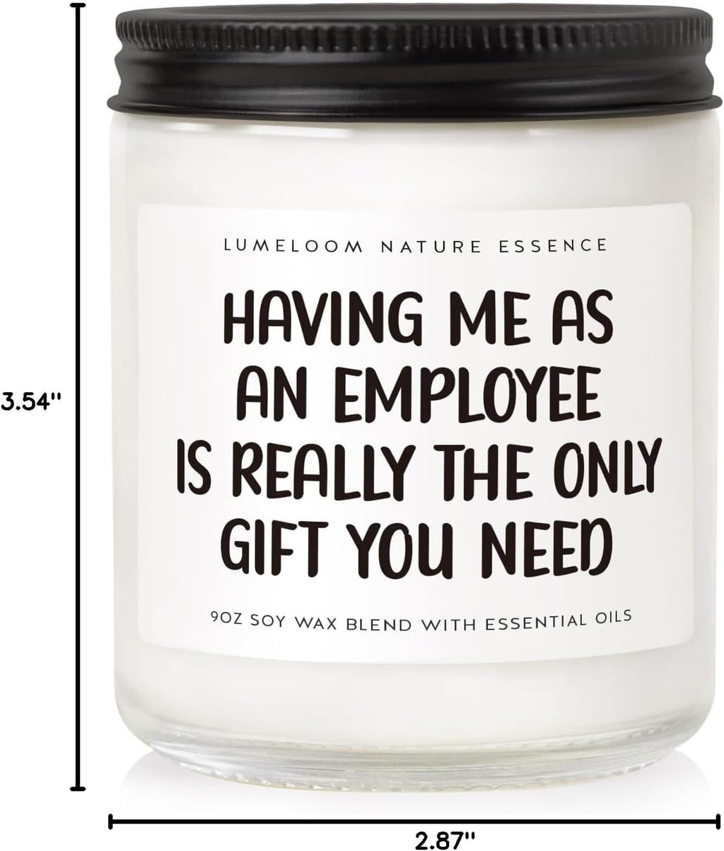 LUMELOOM Boss Gifts for Women, Men - 9oz Lavender Scented Soy Wax Candle
