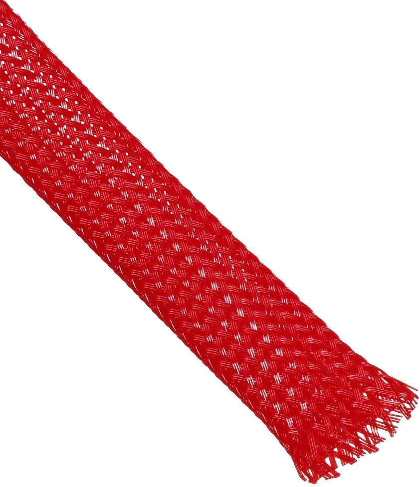 uxcell Expandable Sleeving 3/8-inch 10ft Cable Sleeve Red