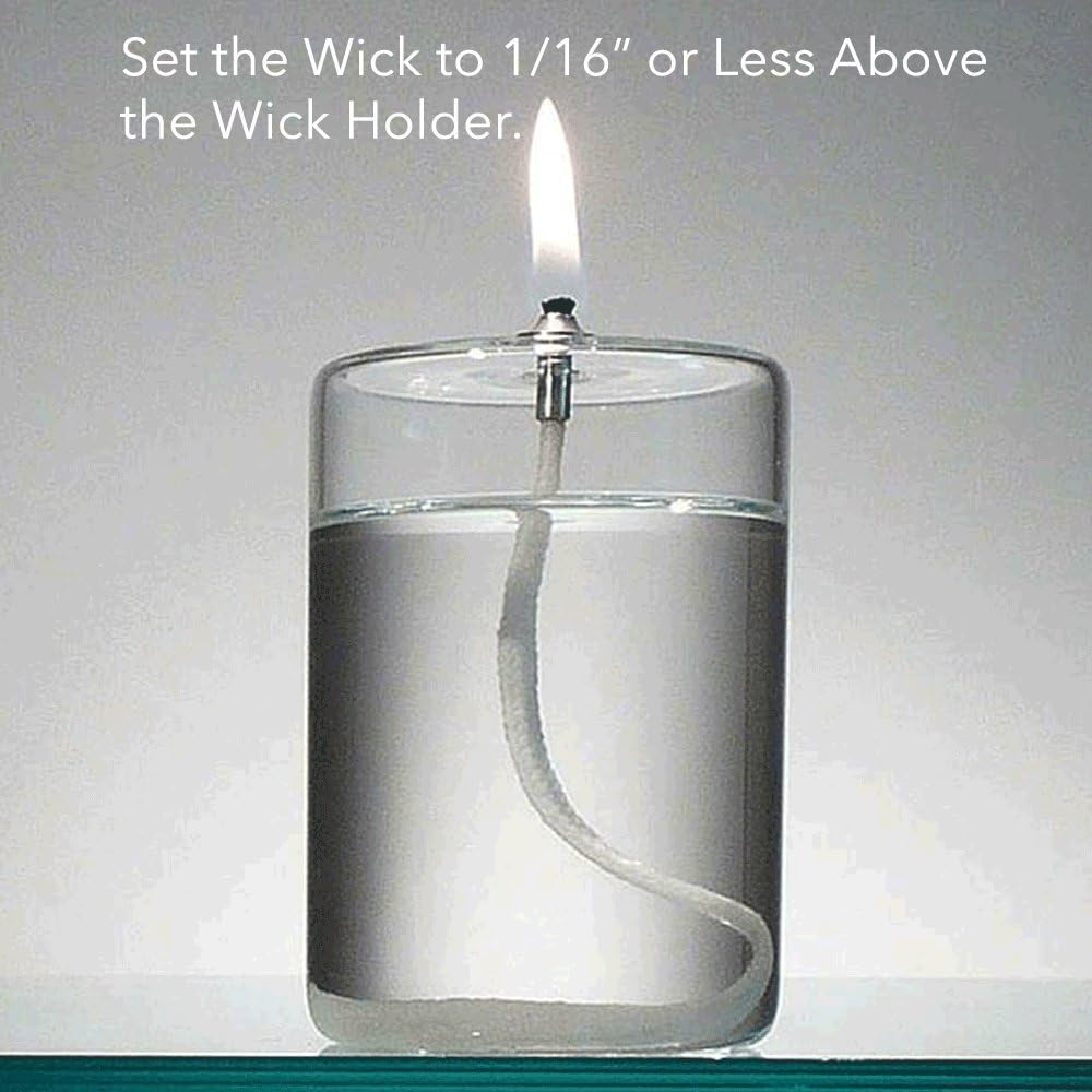 Firefly - Refillable Glass Oil Candle - 4 in Pillar for Emergency