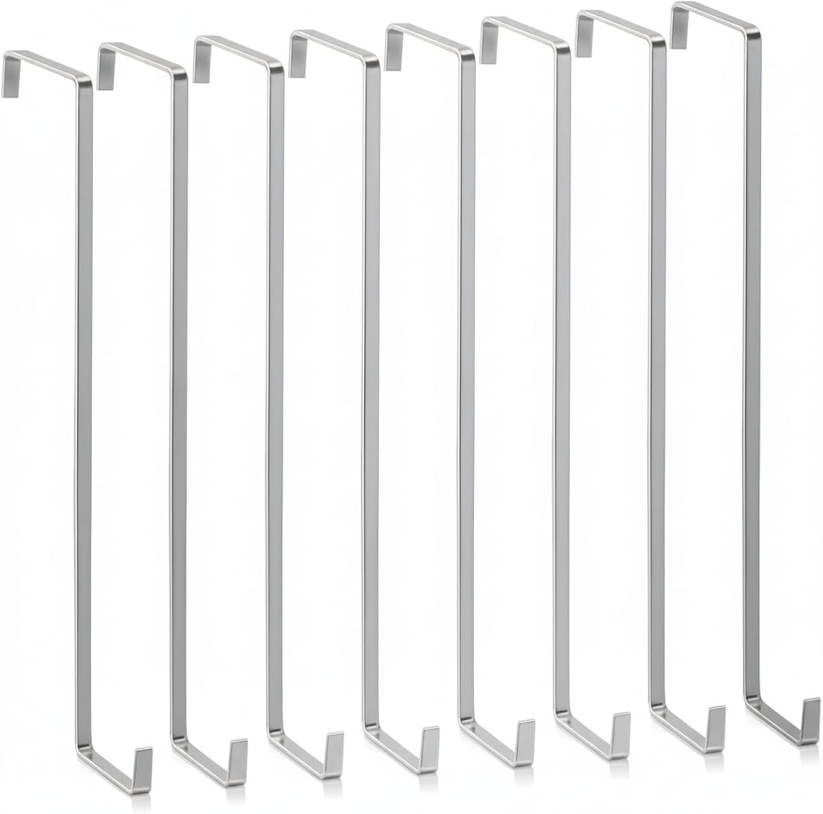 Sratte 8 Pcs Christmas Wreath Hangers for Front Door 14 Inch, Silver