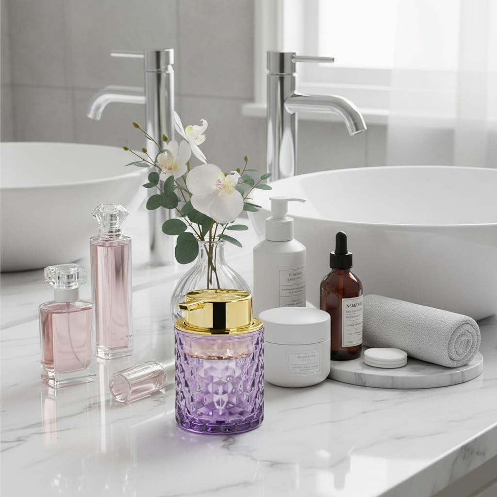 Foaming Soap Dispenser 10 Oz Purple Glass Hand Soap Dispenser