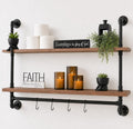 ROGMARS Industrial Pipe Shelving Bathroom Shelves with Towel bar 30 inch