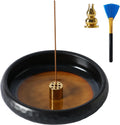 6 Inch Japanese Incense Holder Stick,Ceramic Handmade Crack Yellow Glaze