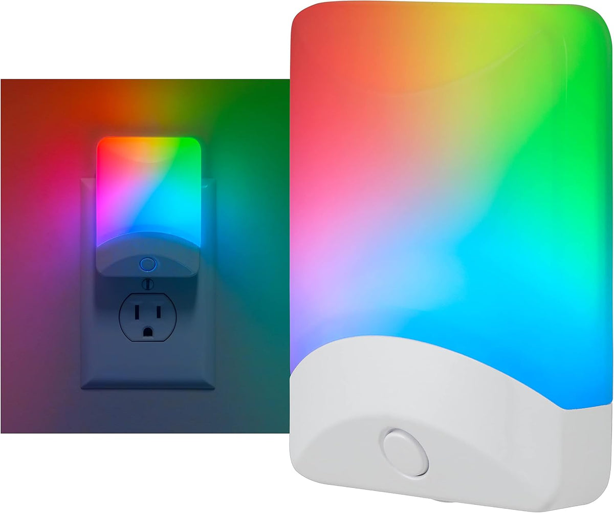 GE Plug in Color Changing Night Light with Dusk to Dawn Sensor