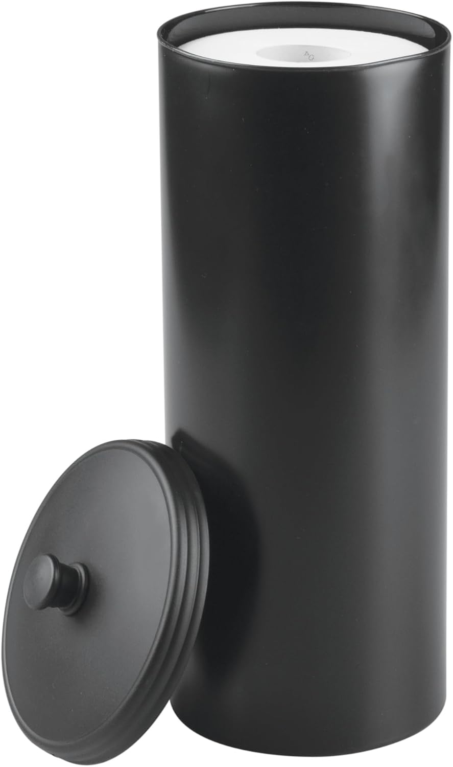 iDesign Freestanding Bathroom Toilet Paper Storage Holder, Matte Black