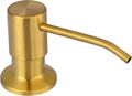SAMODRA Soap Dispenser for Kitchen Sink, Premium Stainless Steel Pump Head 17 OZ Bottle 3.15 Inch Threaded Tube for Granite Thick Deck Installs (Brushed Brass)