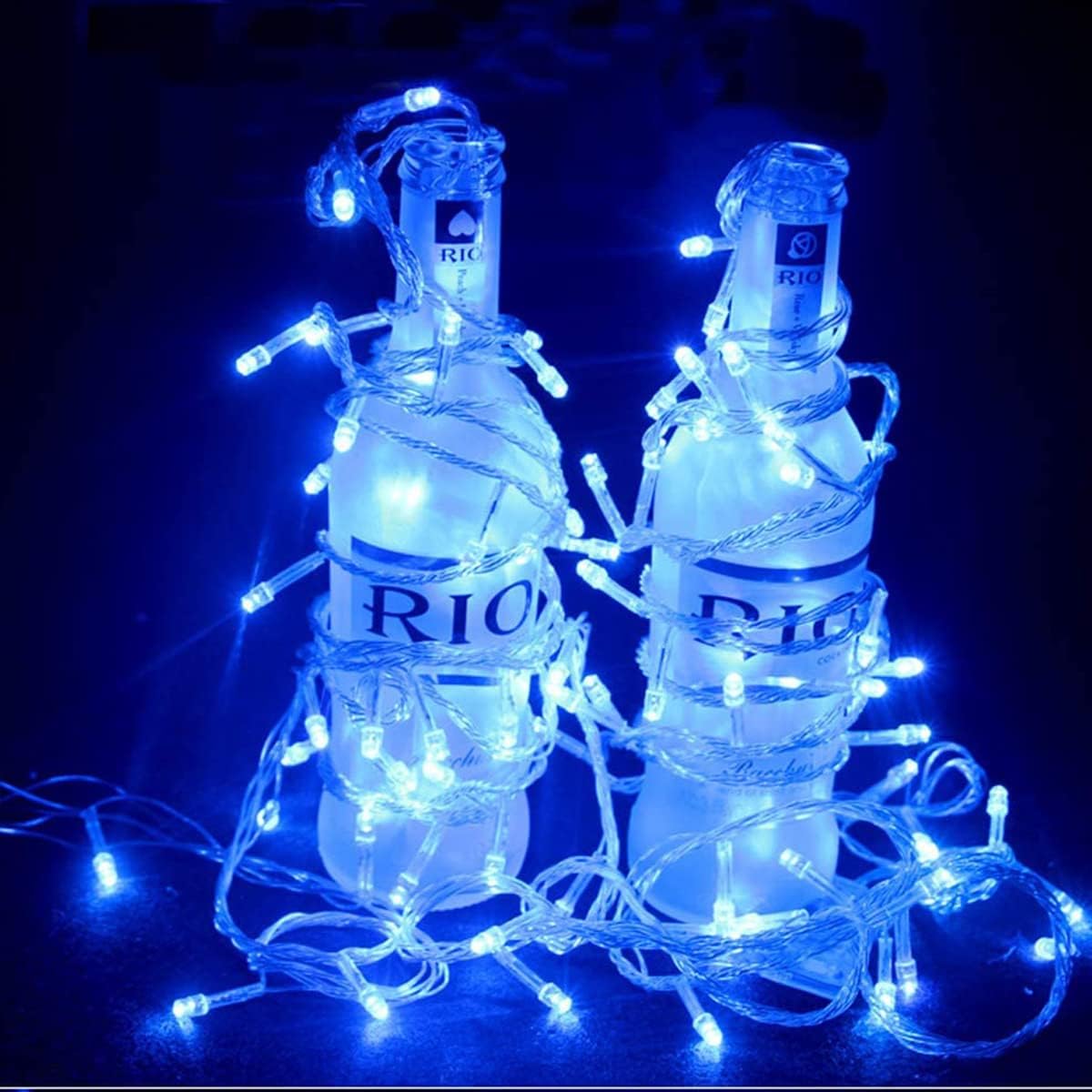 66Ft 200LED Blue Christmas Tree Lights String Light Indoor