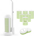 MOPALL Disposable Toilet Bowl Brush and Holder Set with 36 Refills