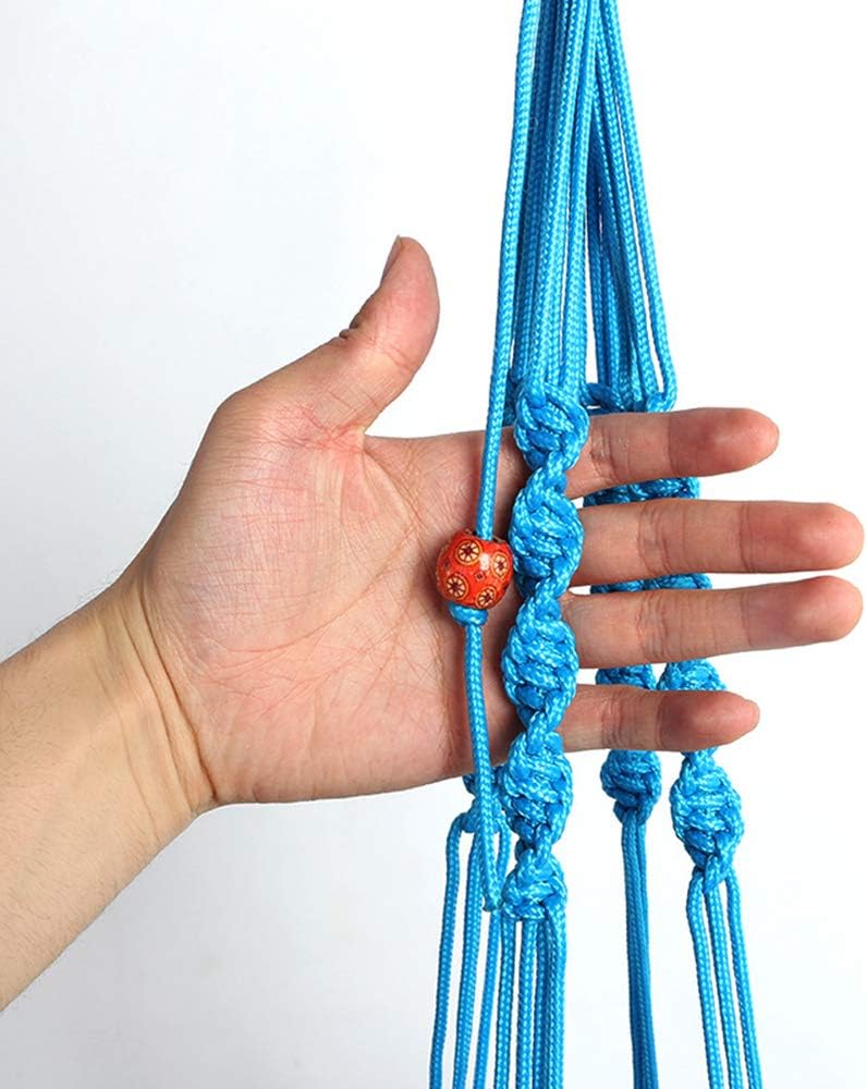 Vpang 2 Pack Macrame Plant Hanger, Outdoor Indoor Hanging Planter Basket Flower Pot Holder Nylon Rope Home Decor 41 Inch (Blue)